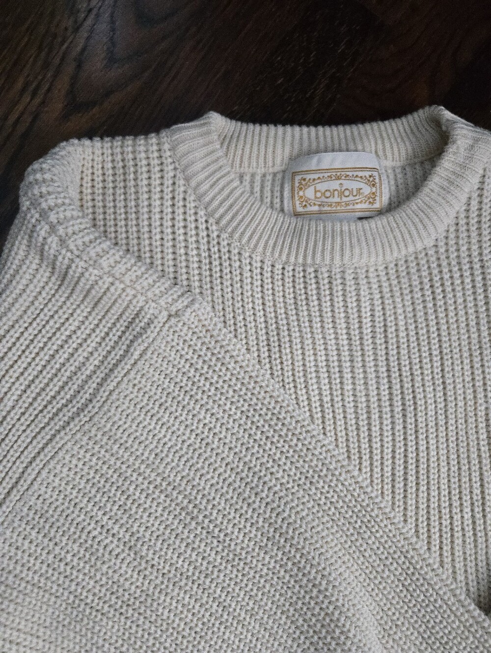 Vintage Neutral 80s 90s Oversize  Roomy Sweater Size XL